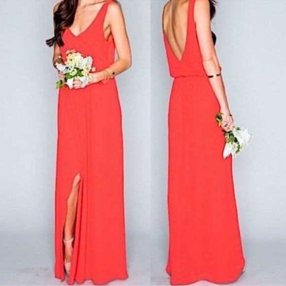 Show Me Your Mumu Coral Kendall Maxi Dress medium - Picture 1 of 8